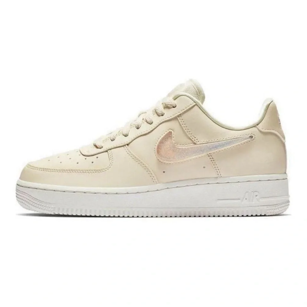 Nike | Women’s Pale Ivory Jelly Jewel Air Force 1 lace up sneaker, size 8.5